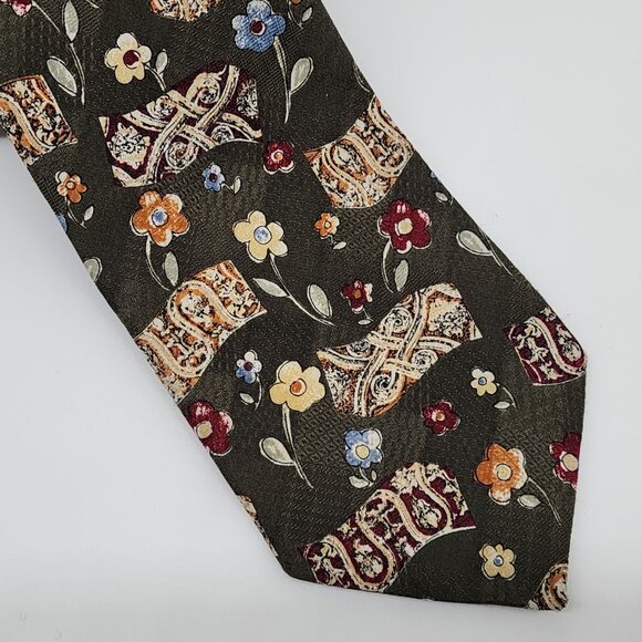 Modigliani Men's Floral Paisley Polyester Tie Australia 3.75" Wide 57.5" Long - Picture 2 of 6